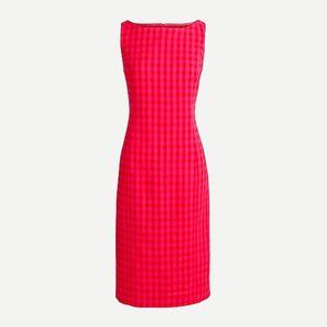 J Crew Sheath dress in colorful gingham